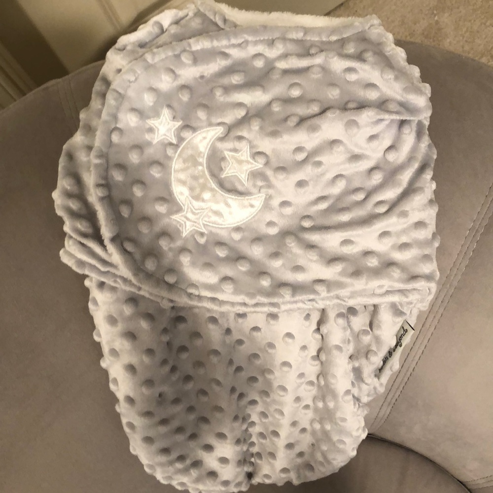 Cozy grey sleep sack with moon & star detail
